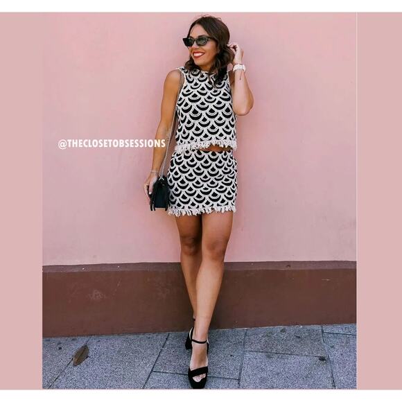 MANGO BLOGGER FAVE!!! Co-Ord Set Crochet Top and Mini Skirt NWT - Picture 13 of 16